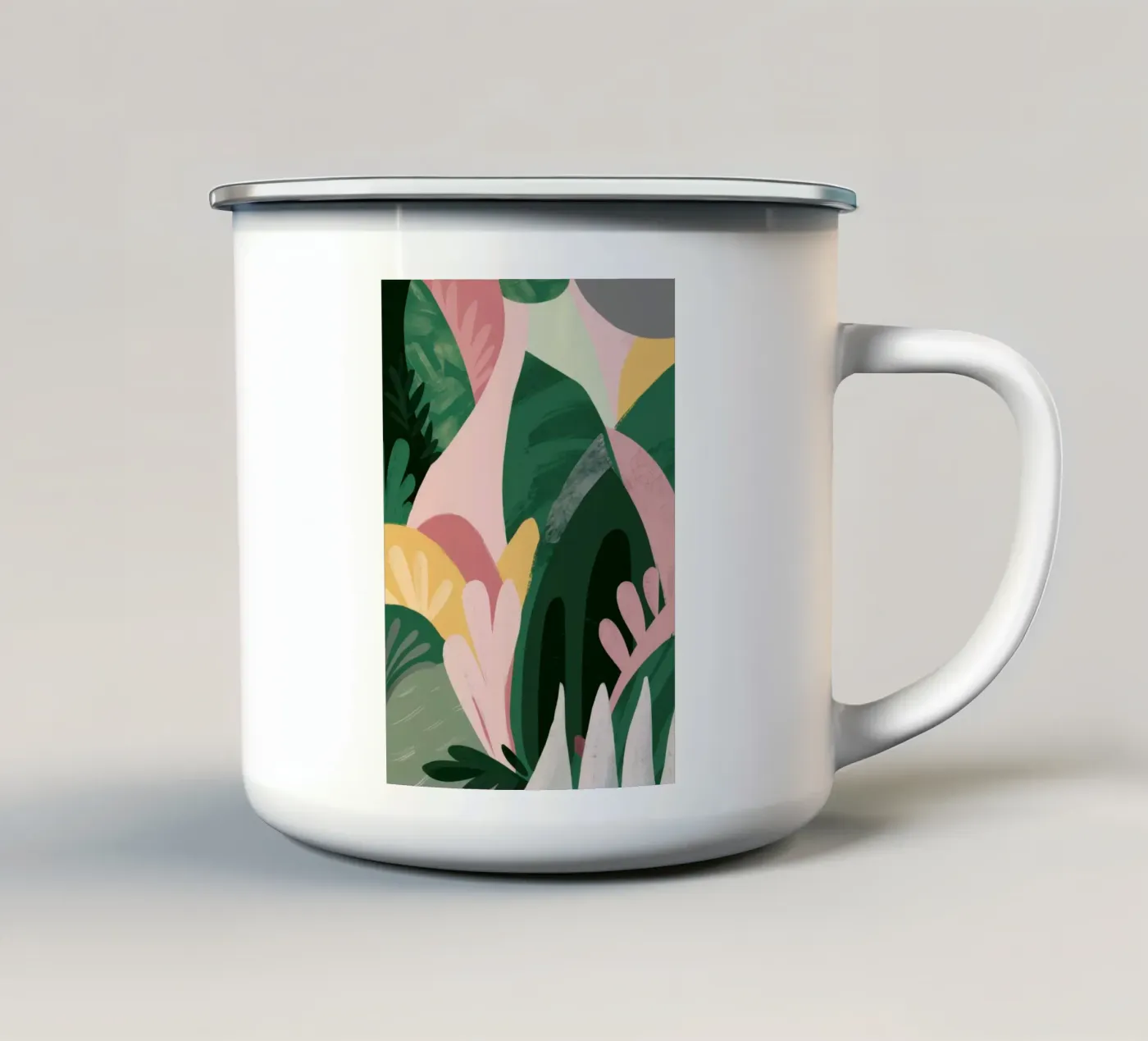 Abstract Leaf Composition enamel mug by Frosh Pallete
