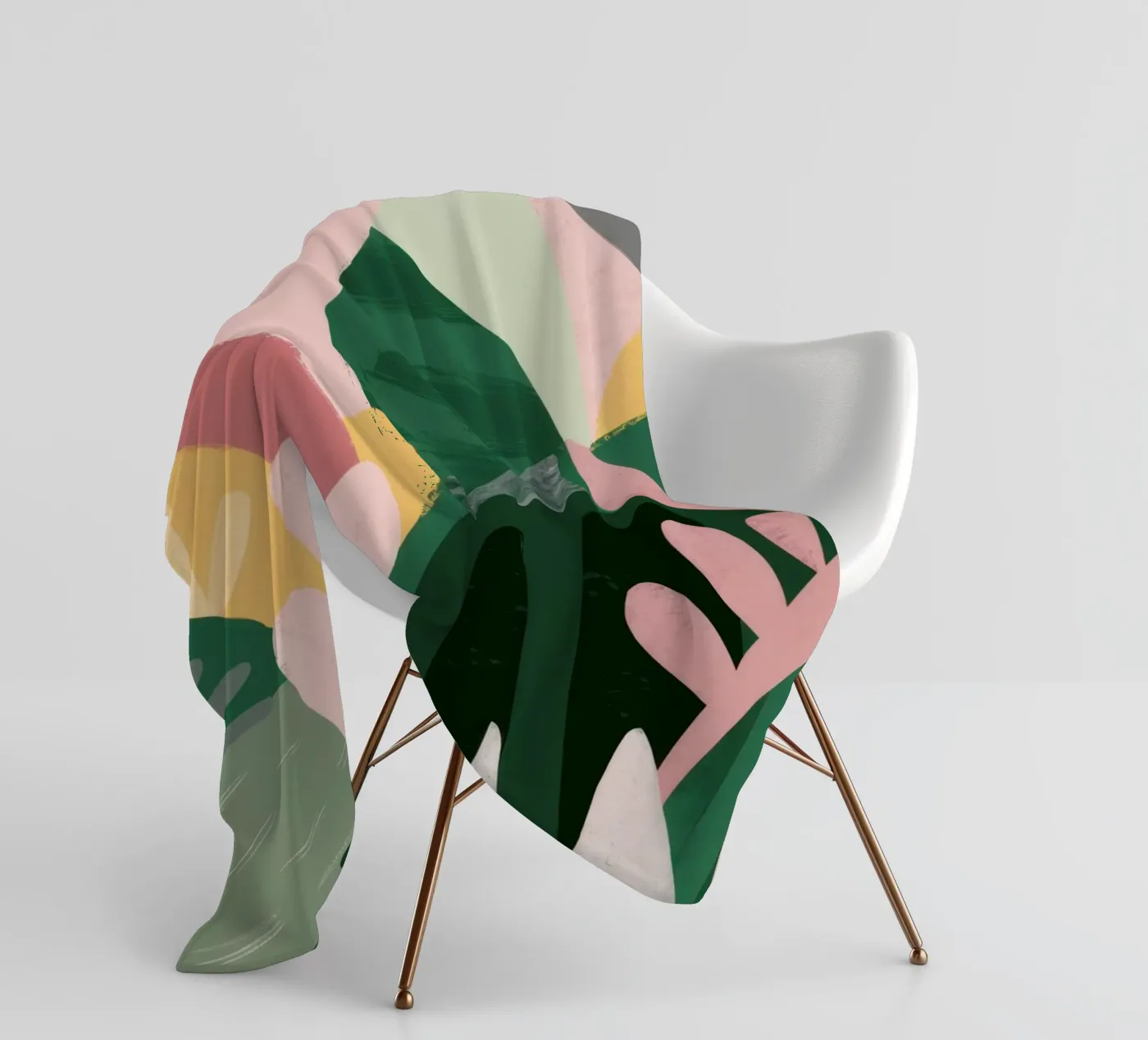 Abstract Leaf Composition fleece blanket by Frosh Pallete