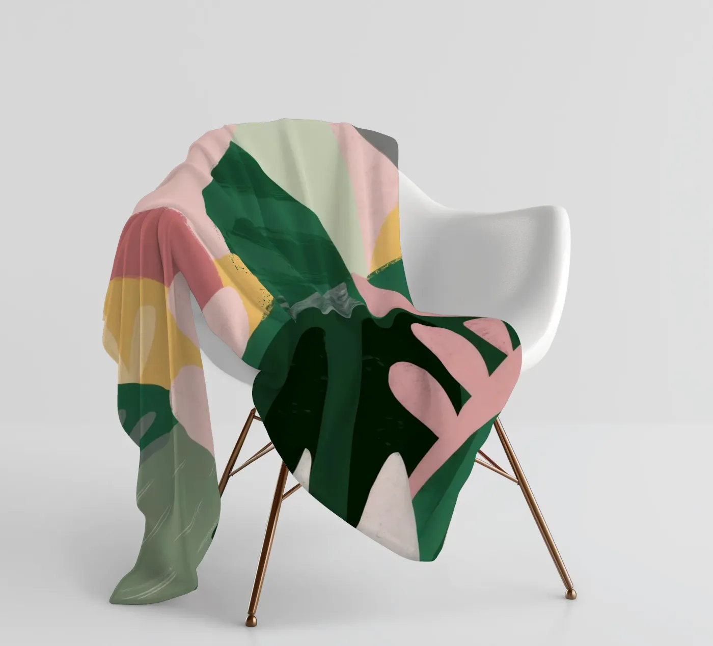 Abstrakte Blattkomposition Fleecedecke von Frosh Pallete