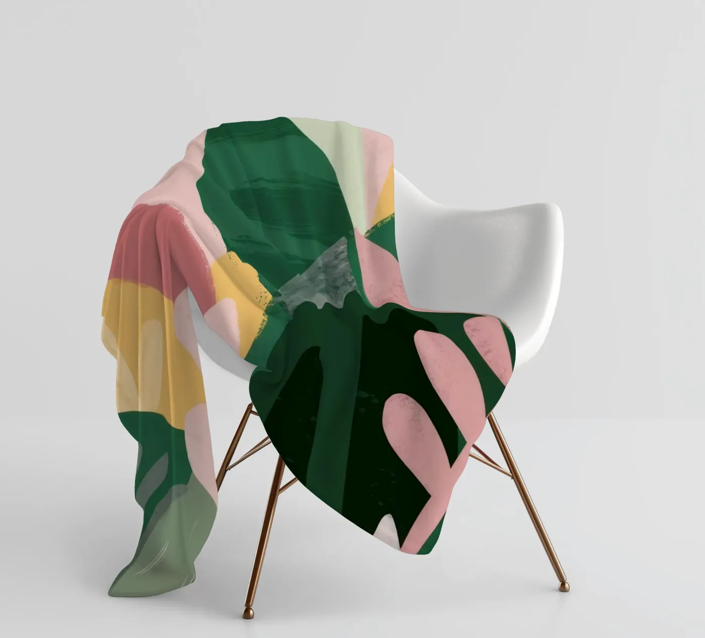 Abstract Leaf Composition fleece blanket by Frosh Pallete