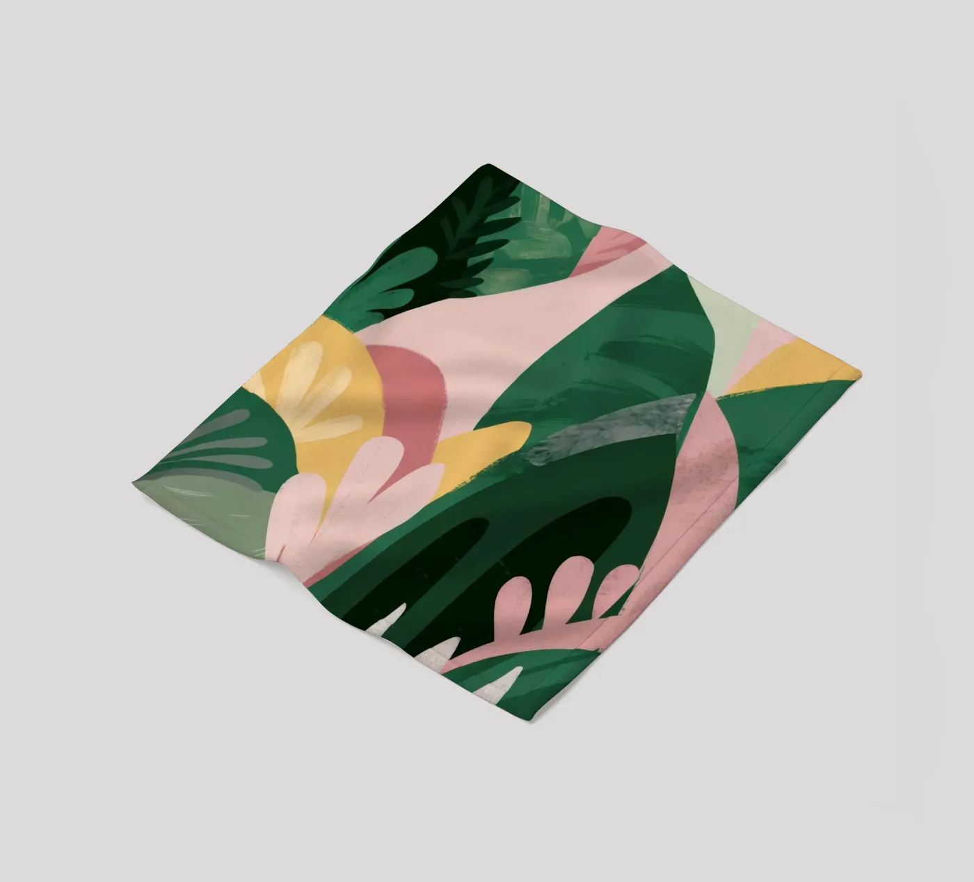 Abstract Leaf Composition fleece blanket by Frosh Pallete