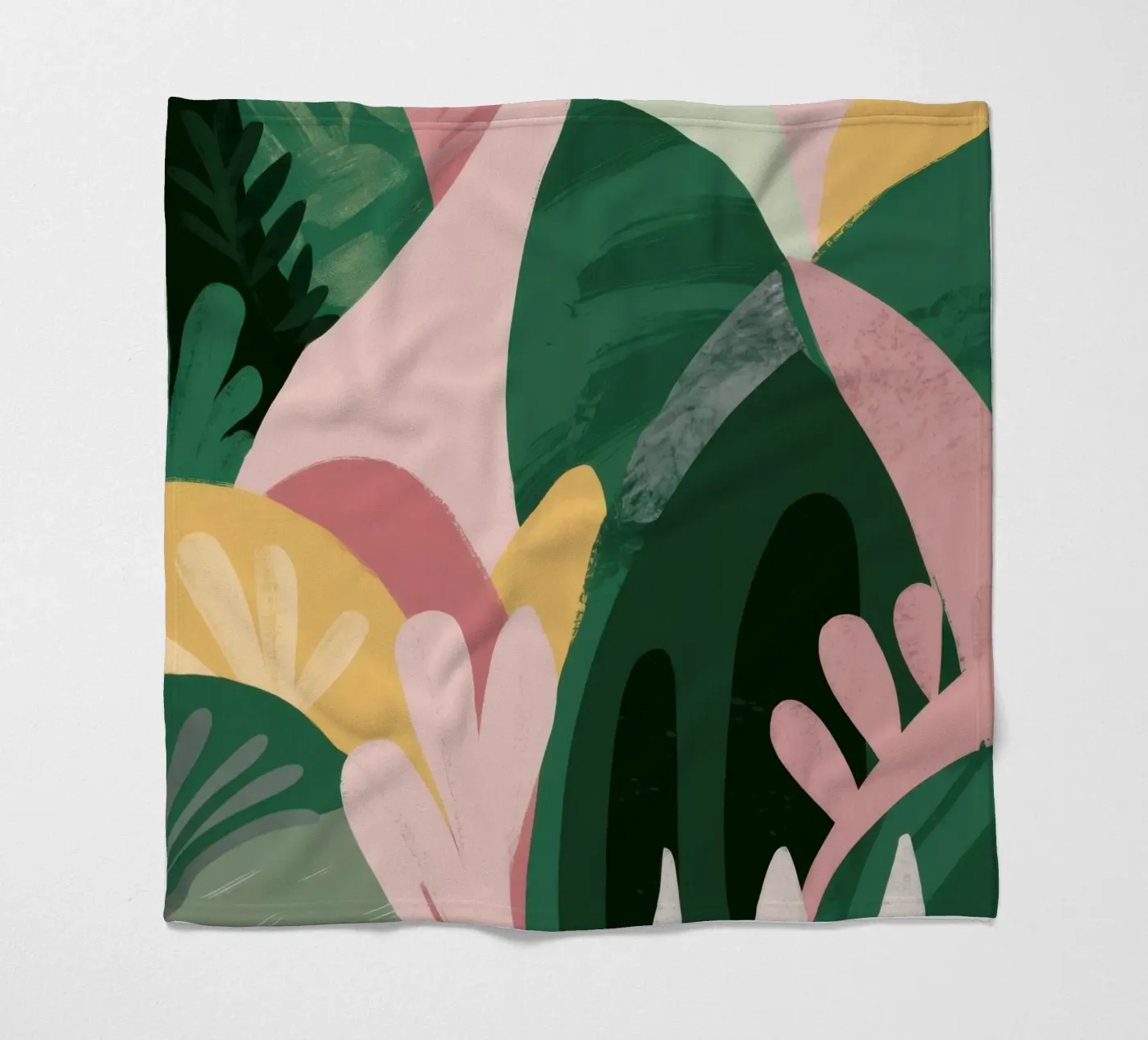 Abstract Leaf Composition fleece blanket by Frosh Pallete