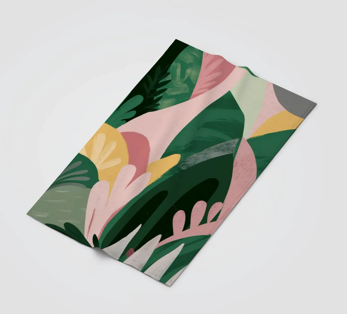 Abstract Leaf Composition fleece blanket by Frosh Pallete
