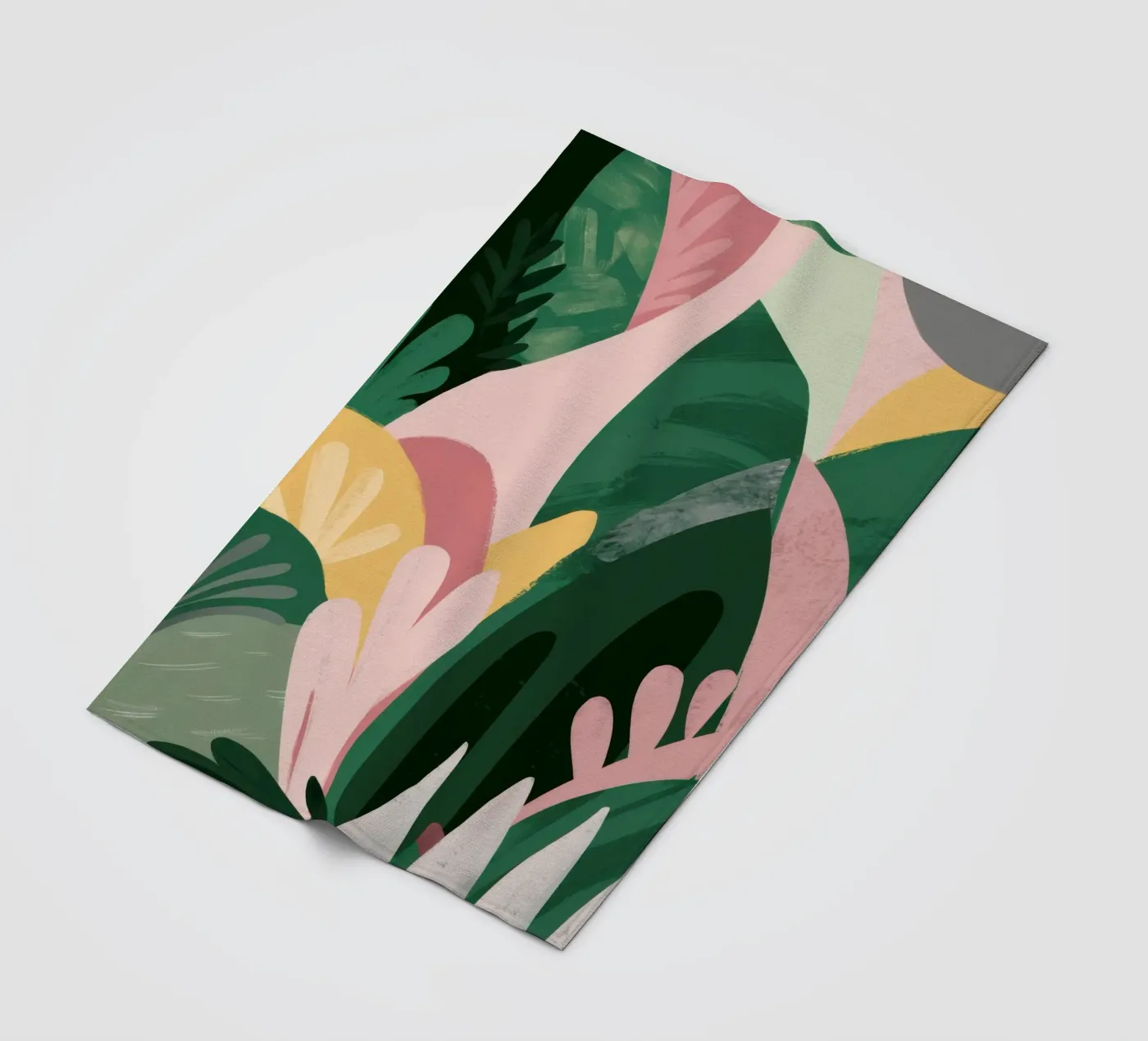 Abstrakte Blattkomposition Fleecedecke von Frosh Pallete