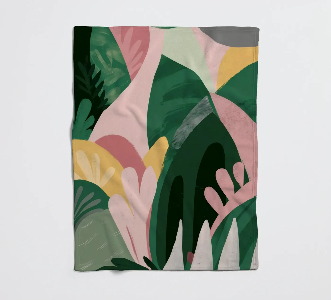 Abstract Leaf Composition fleece blanket by Frosh Pallete