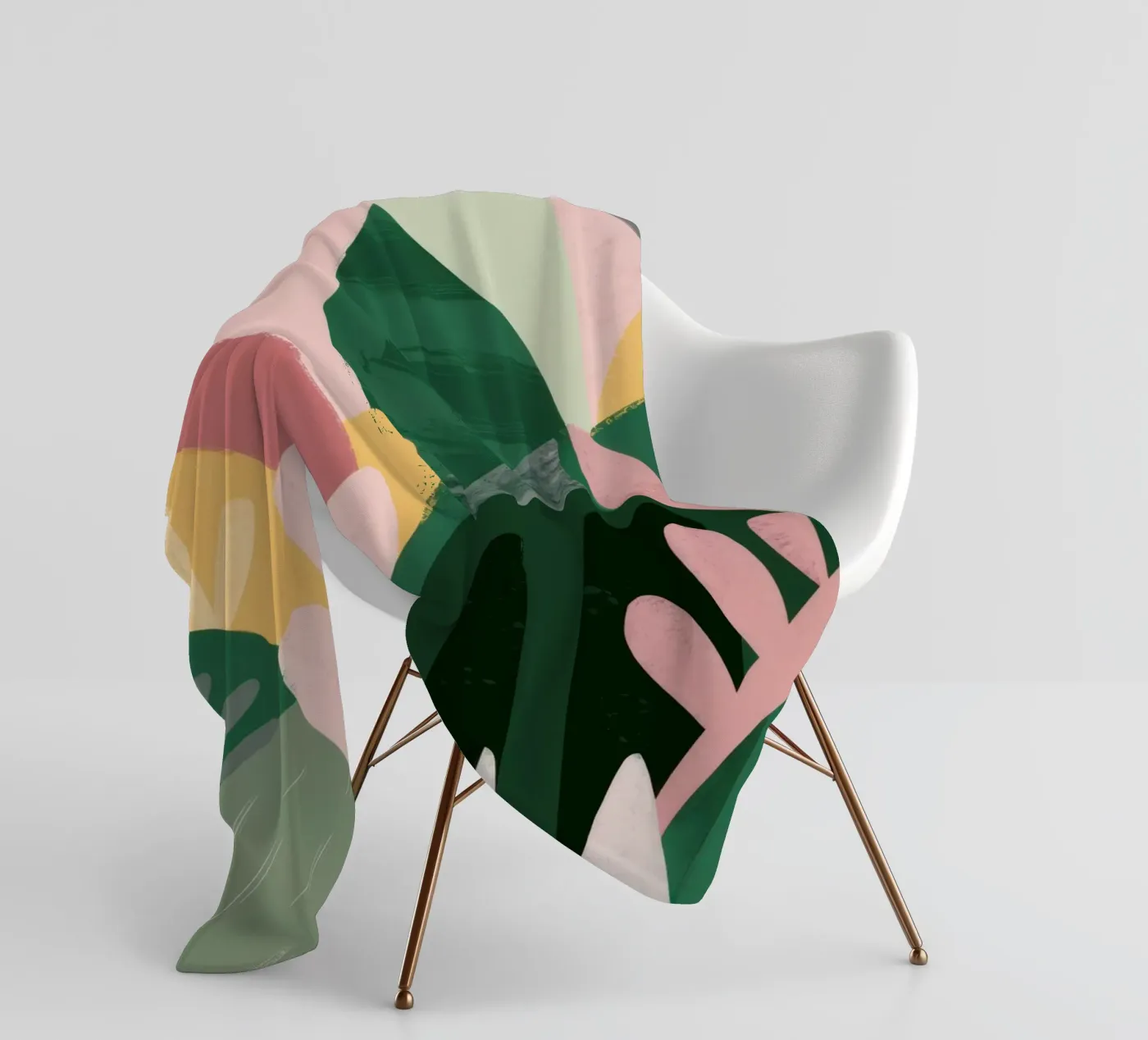 Abstract Leaf Composition fleece blanket by Frosh Pallete