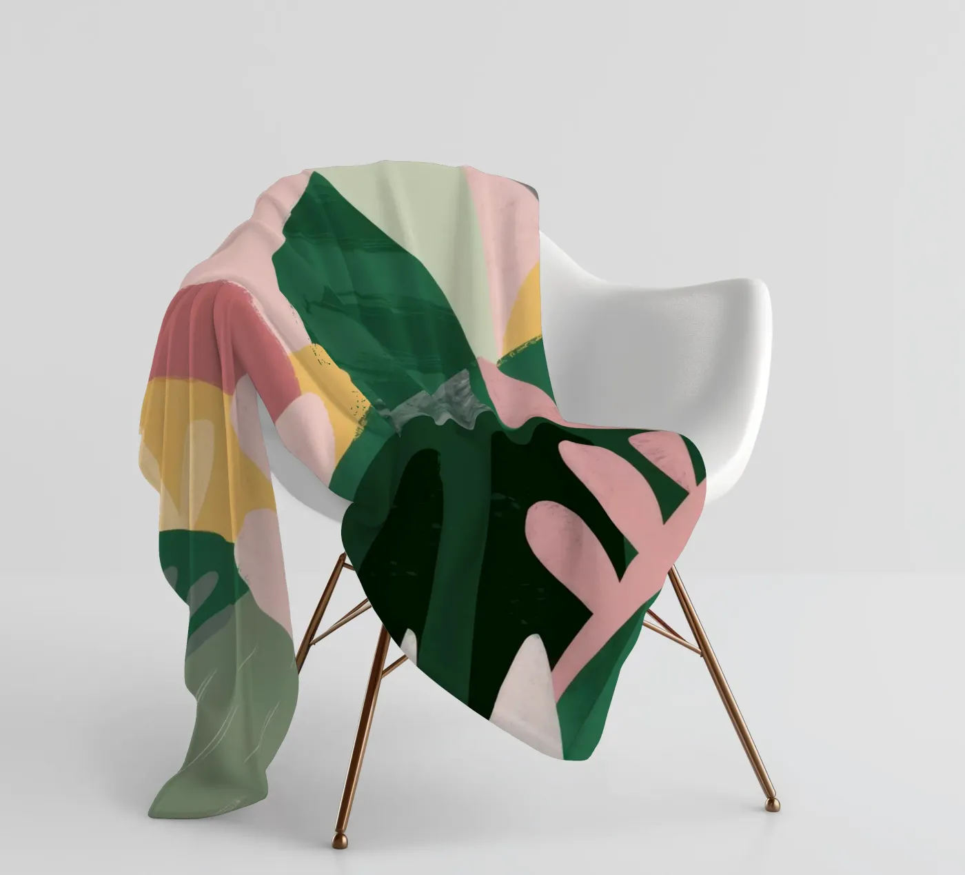 Abstrakte Blattkomposition Fleecedecke von Frosh Pallete