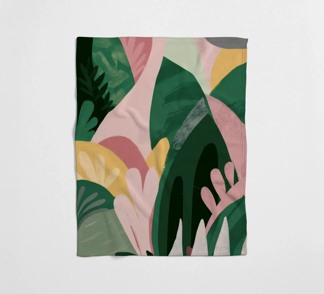Abstracte bladcompositie fleecedeken van Frosh Pallete