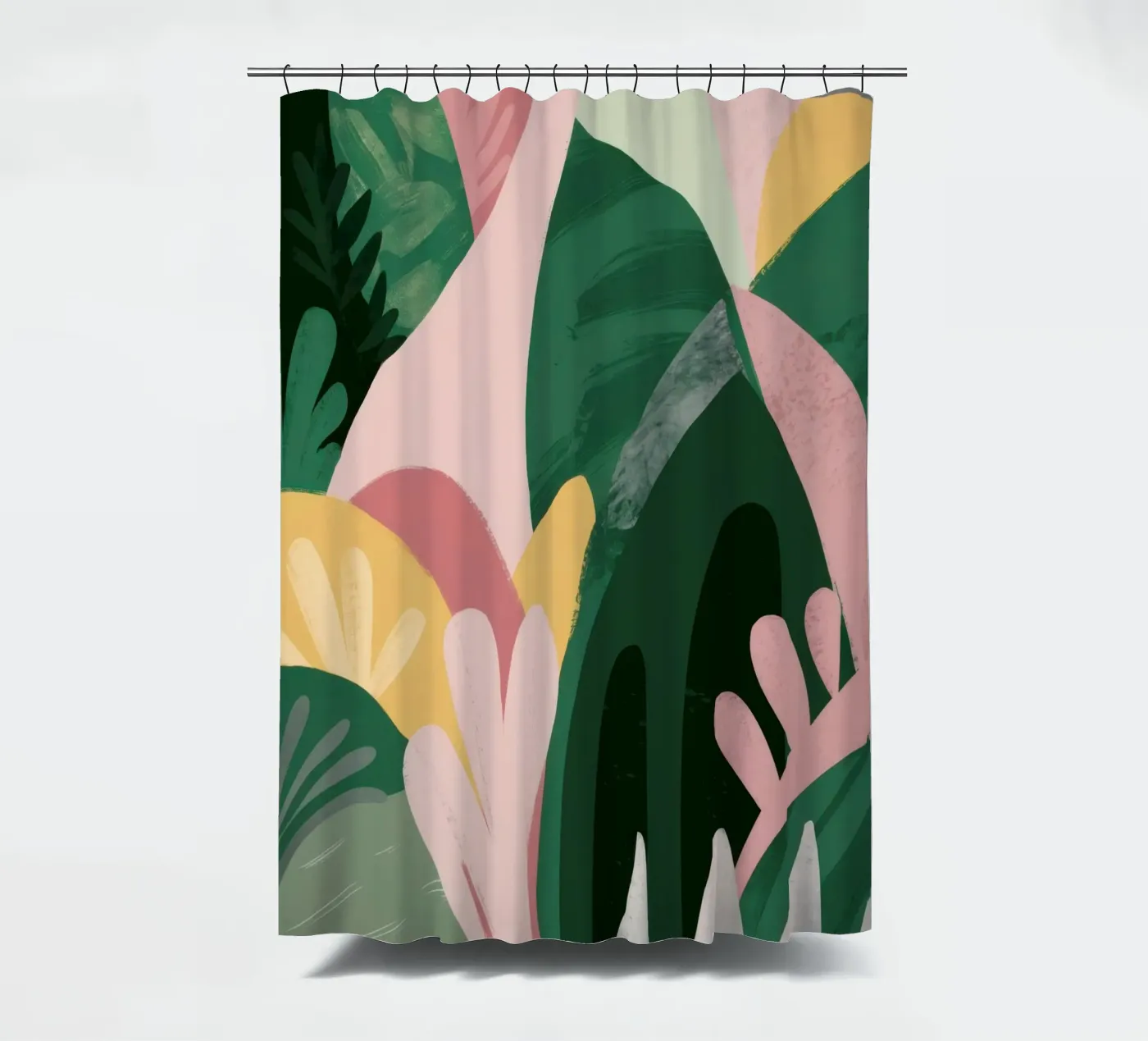 Abstrakte Blattkomposition Duschvorhang von Frosh Pallete