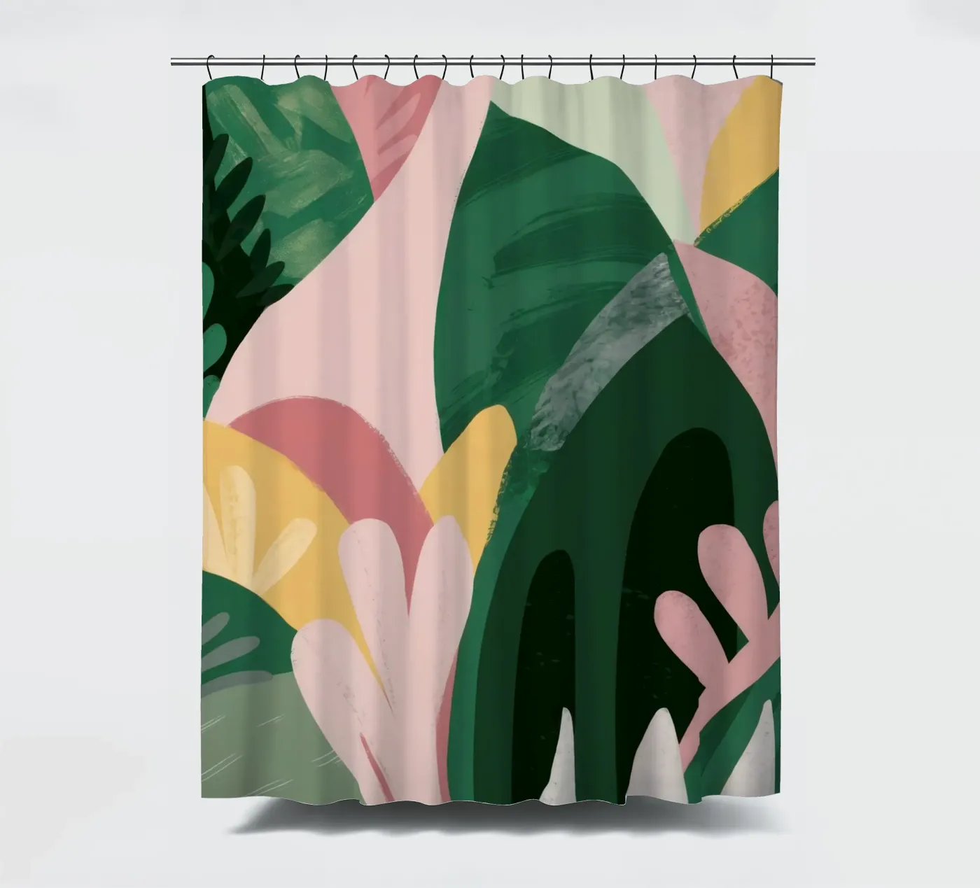 Abstrakte Blattkomposition Duschvorhang von Frosh Pallete