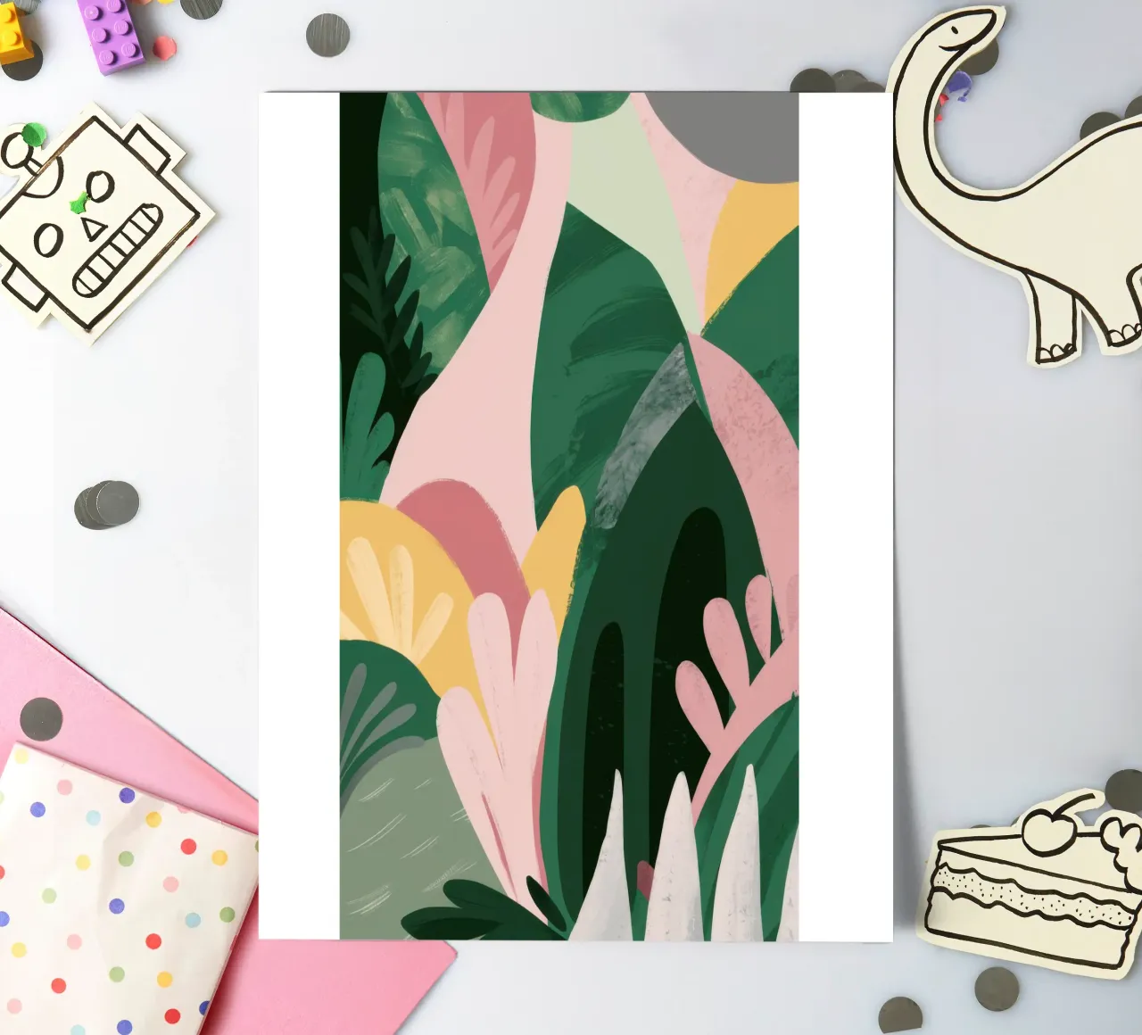 Abstract Leaf Composition sticker sheet by Frosh Pallete