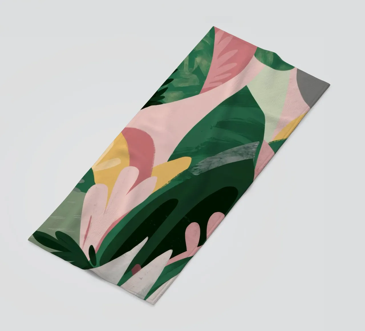 Abstract Leaf Composition beach towel by Frosh Pallete