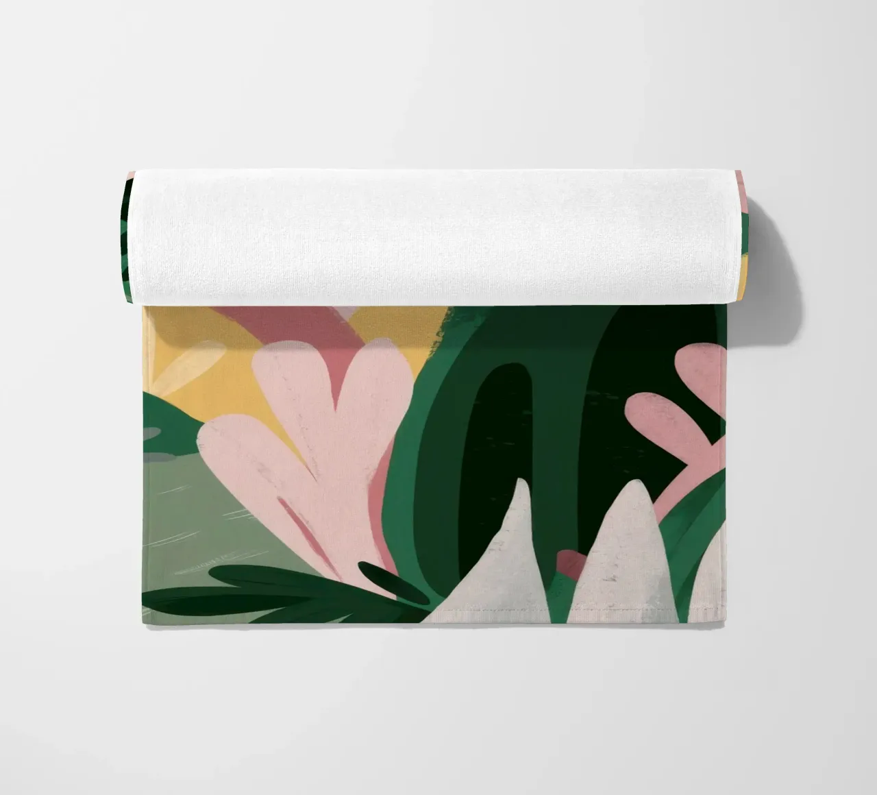 Abstract Leaf Composition beach towel by Frosh Pallete
