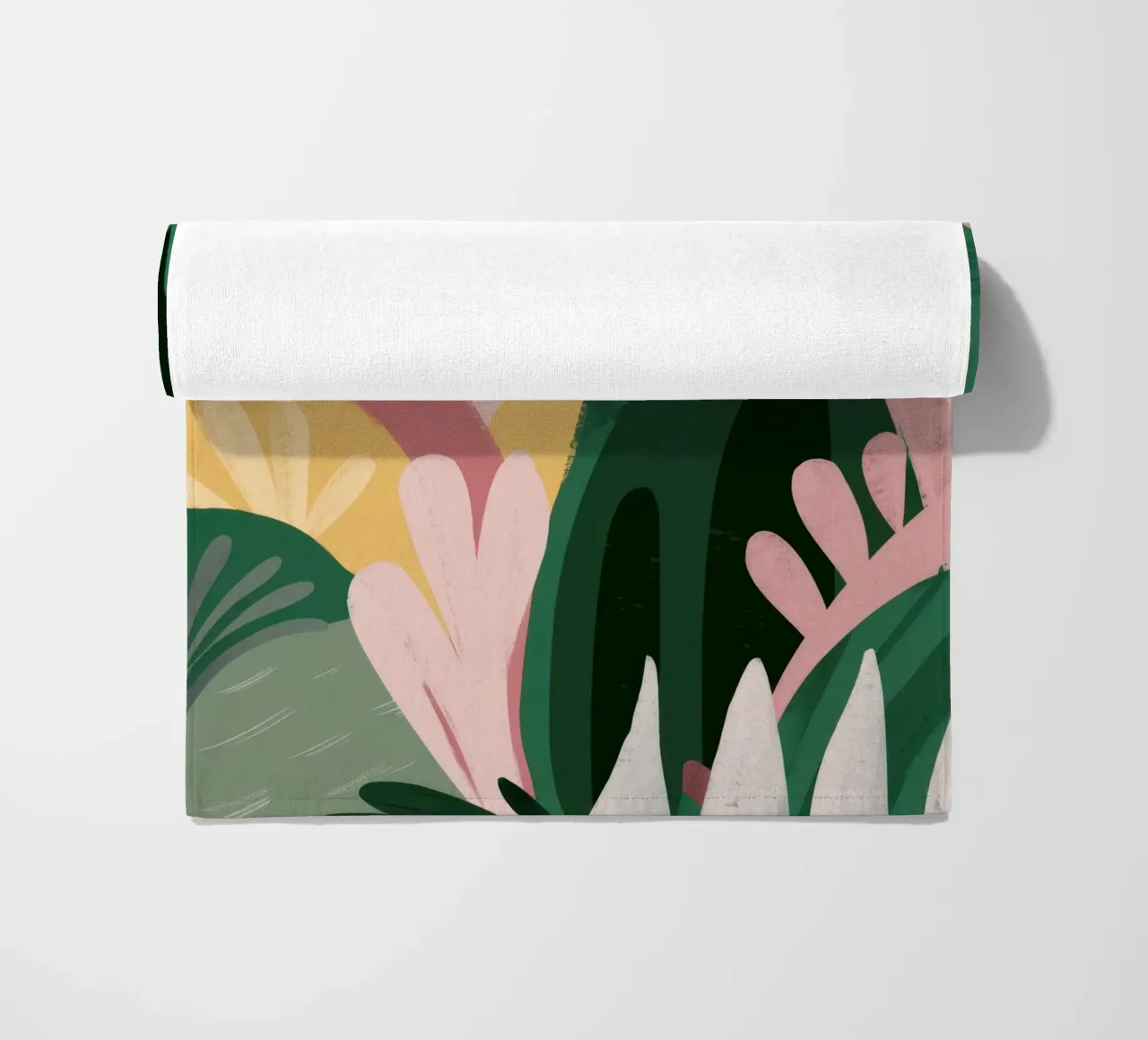 Abstract Leaf Composition beach towel by Frosh Pallete