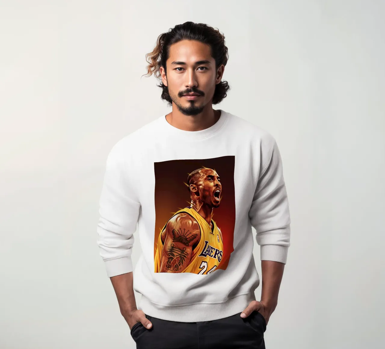 Kobe Bryant portrait (5) felpa da Lembayung art