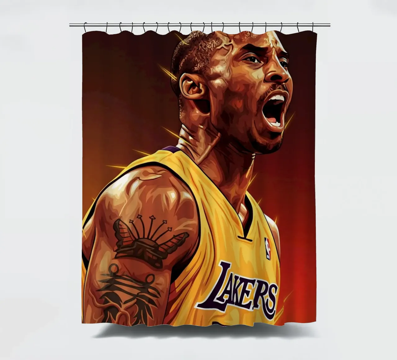 Kobe Bryant portrait (5) tenda da doccia da Lembayung art