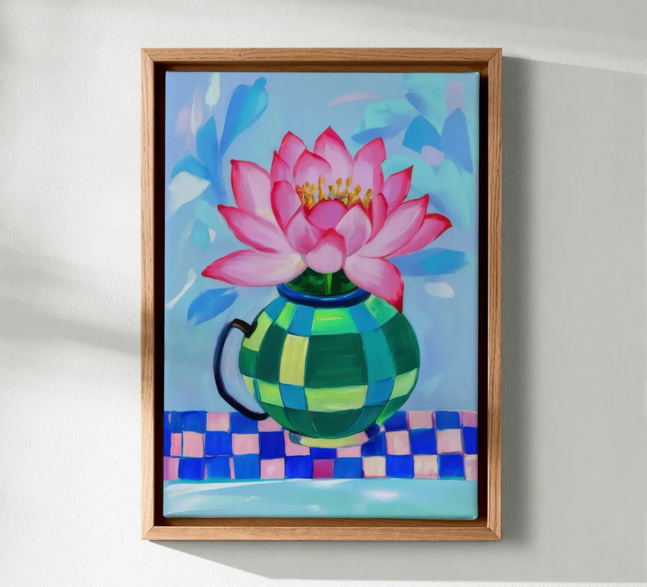 Gelassene Lotus-Stille Leinwand von Solar Paint