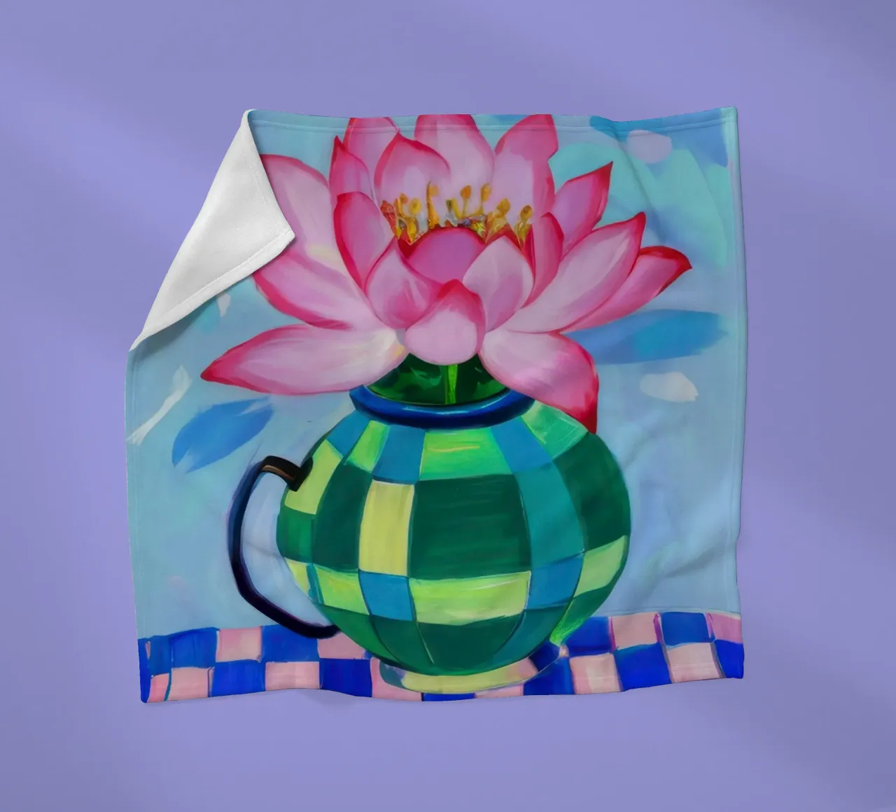 Gelassene Lotus-Stille Fleecedecke von Solar Paint