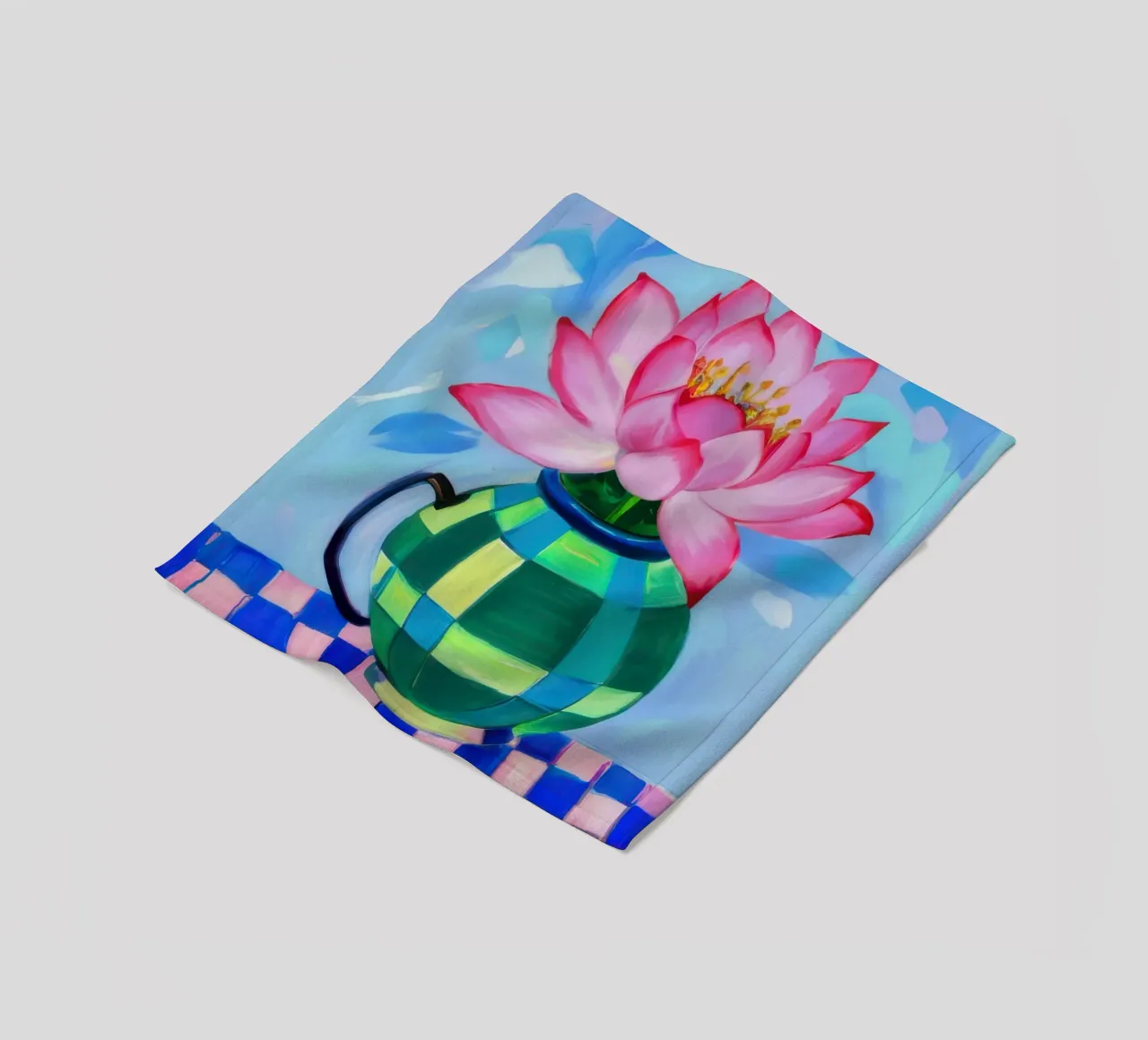 Gelassene Lotus-Stille Fleecedecke von Solar Paint