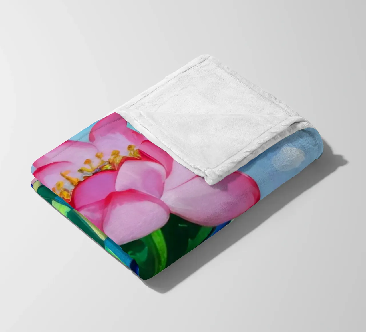 Gelassene Lotus-Stille Fleecedecke von Solar Paint