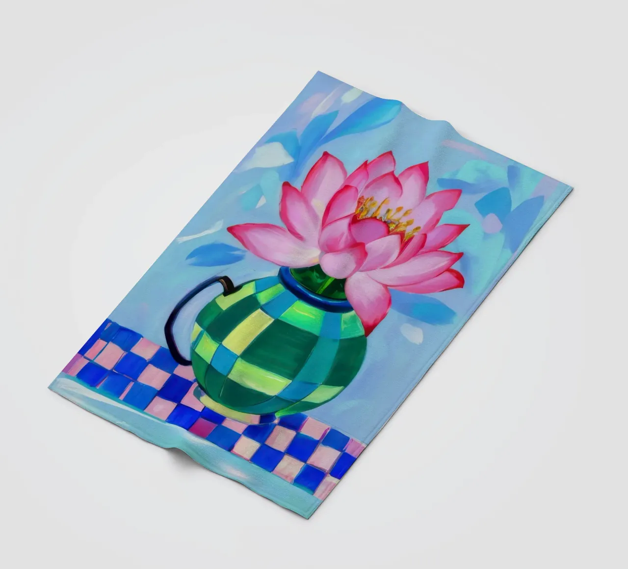 Gelassene Lotus-Stille Fleecedecke von Solar Paint
