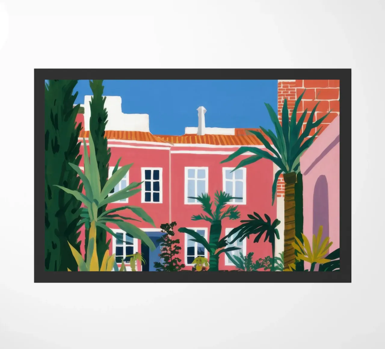 Idyllic Villa Garden doormat by Prism Ritual