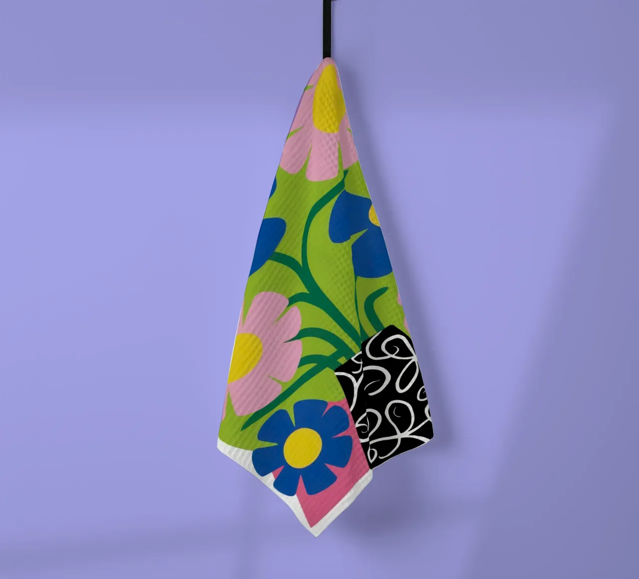 Verspieltes Gänseblümchen Pop Geschirrtuch von Frosh Pallete
