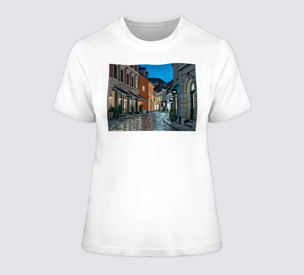 Caffè e sampietrini - Chris Figer t-shirt da donna da Avacopelprints
