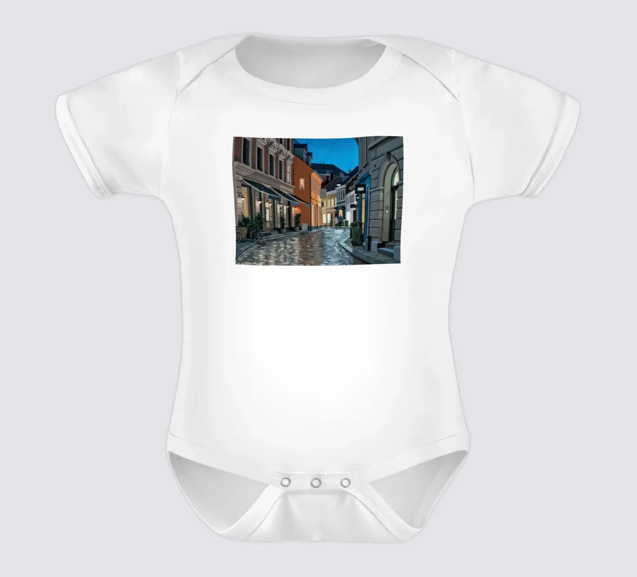 Caffè e sampietrini - Chris Figer body neonato maniche corte da Avacopelprints