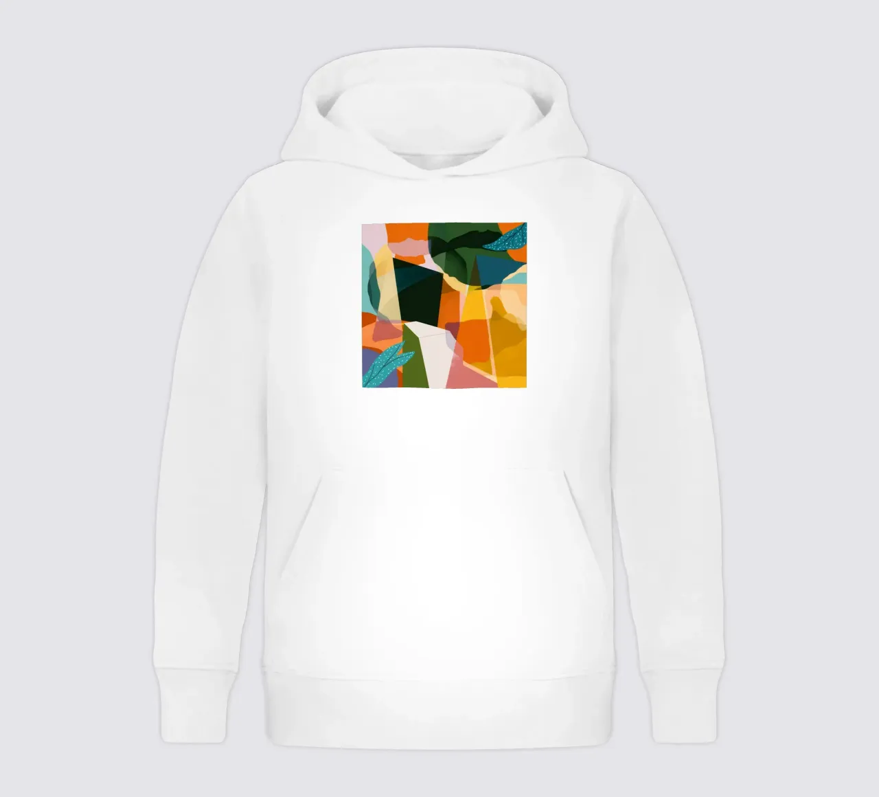 Earthy Landscape Abstract kids hoodie by Solar Paint