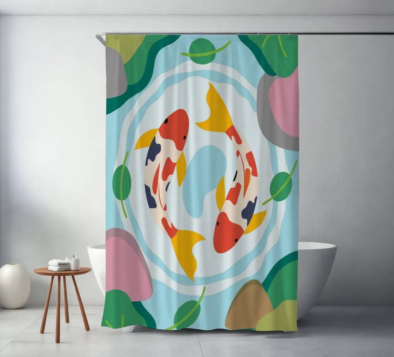 Koi Fish shower curtain by CUTE ANIMALS