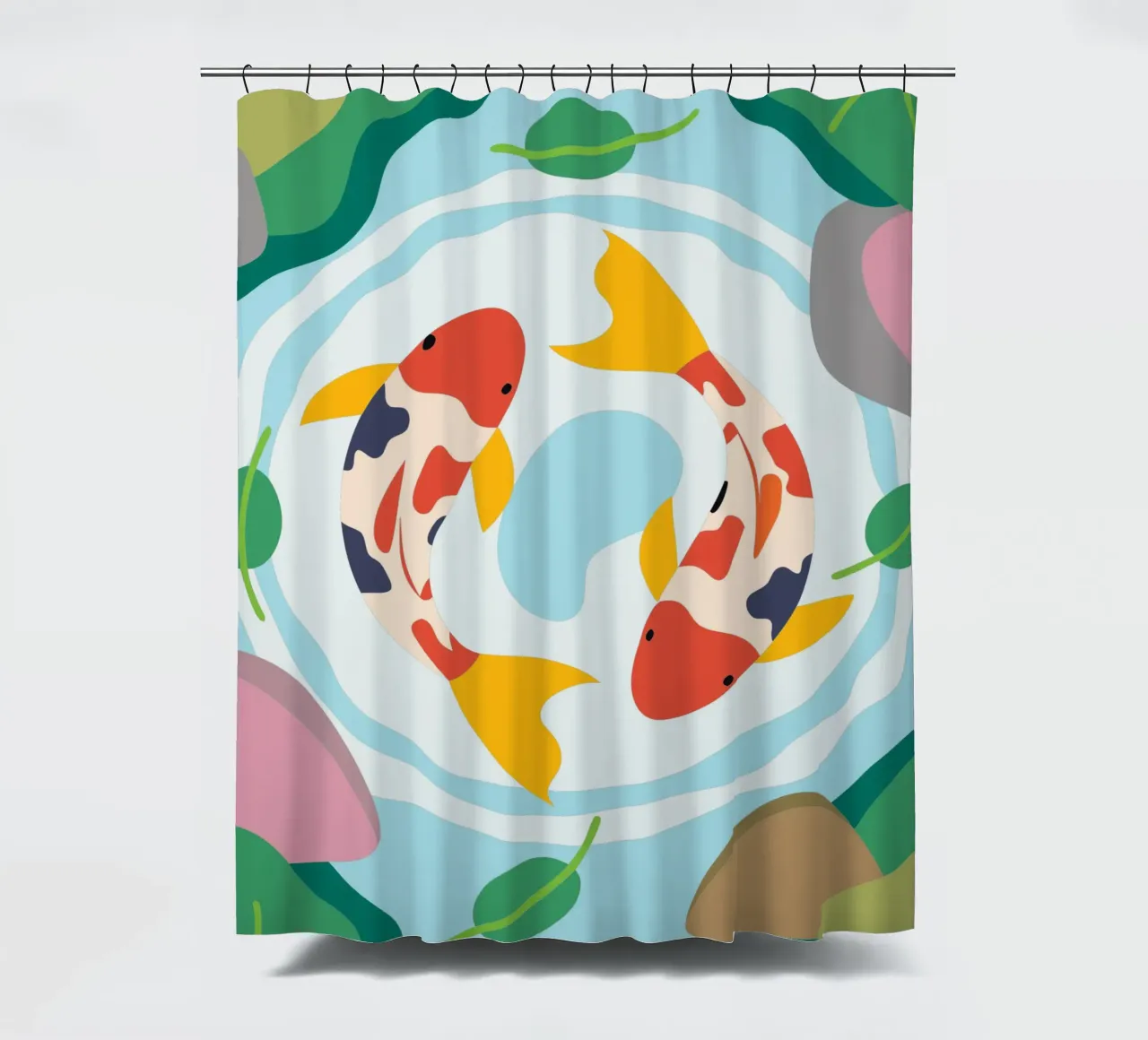 Koi Fish shower curtain by CUTE ANIMALS
