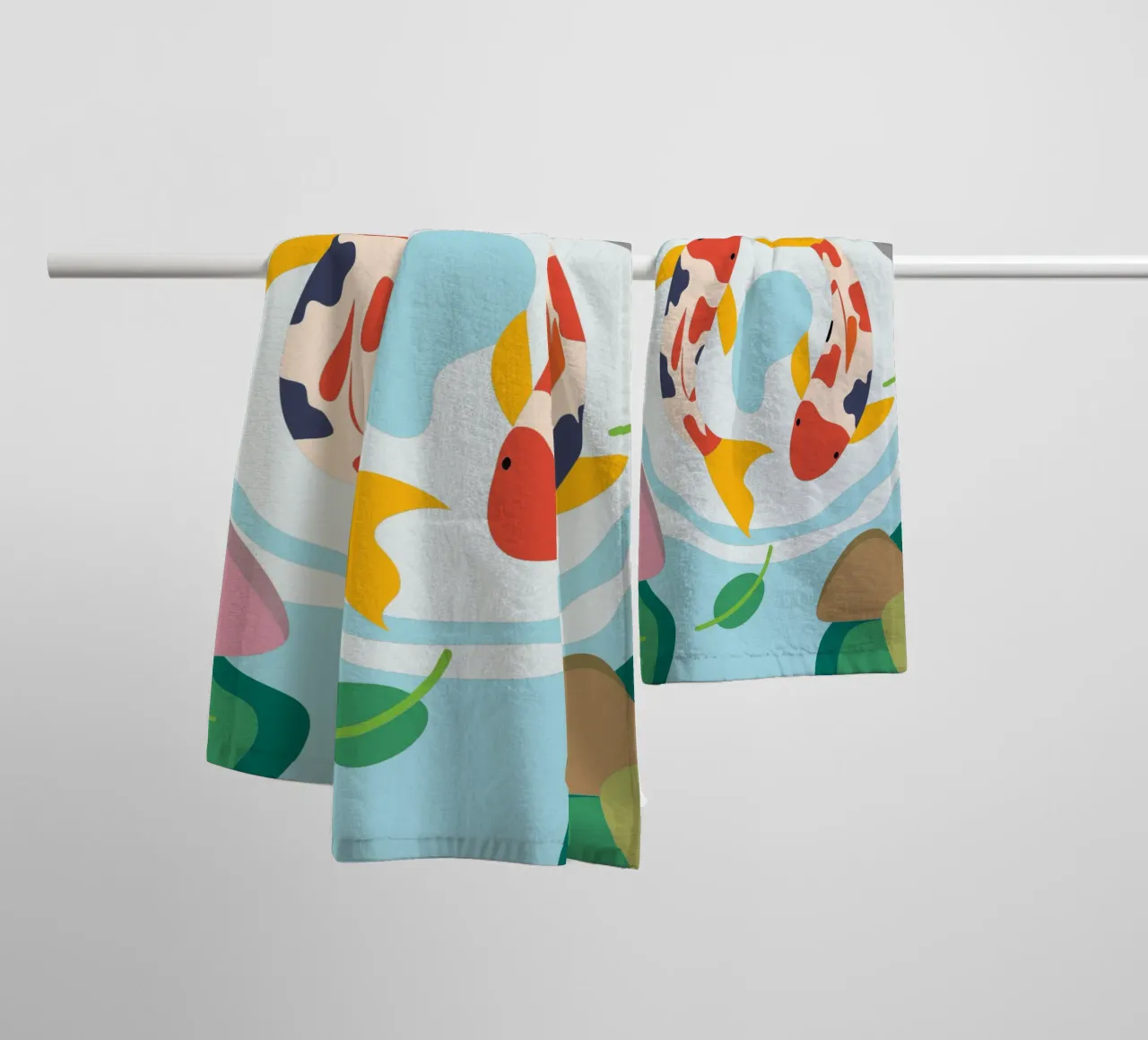 Koi Fish towel by CUTE ANIMALS