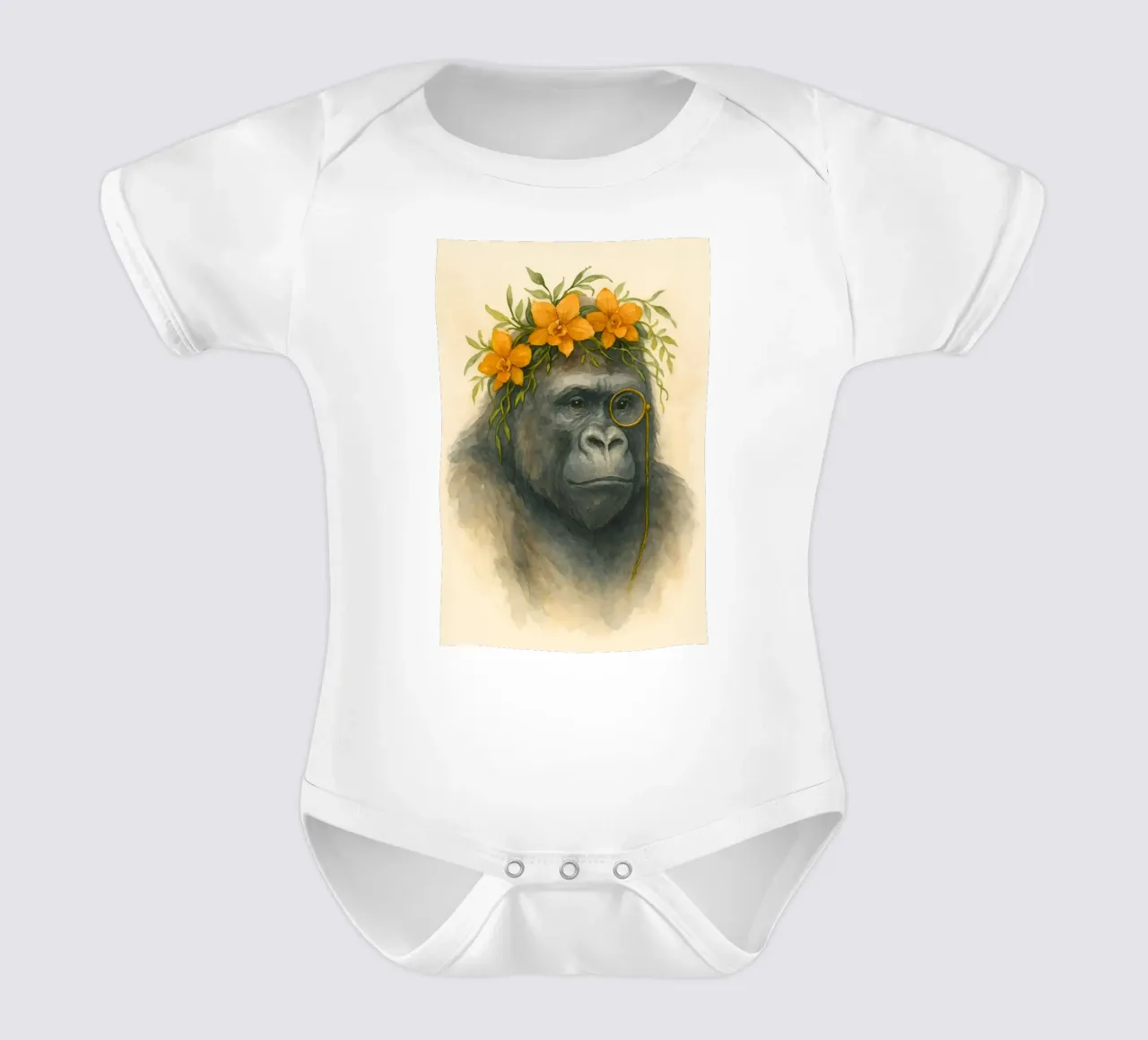 The Gentle Scholar short-sleeve baby romper by Graceful Desine