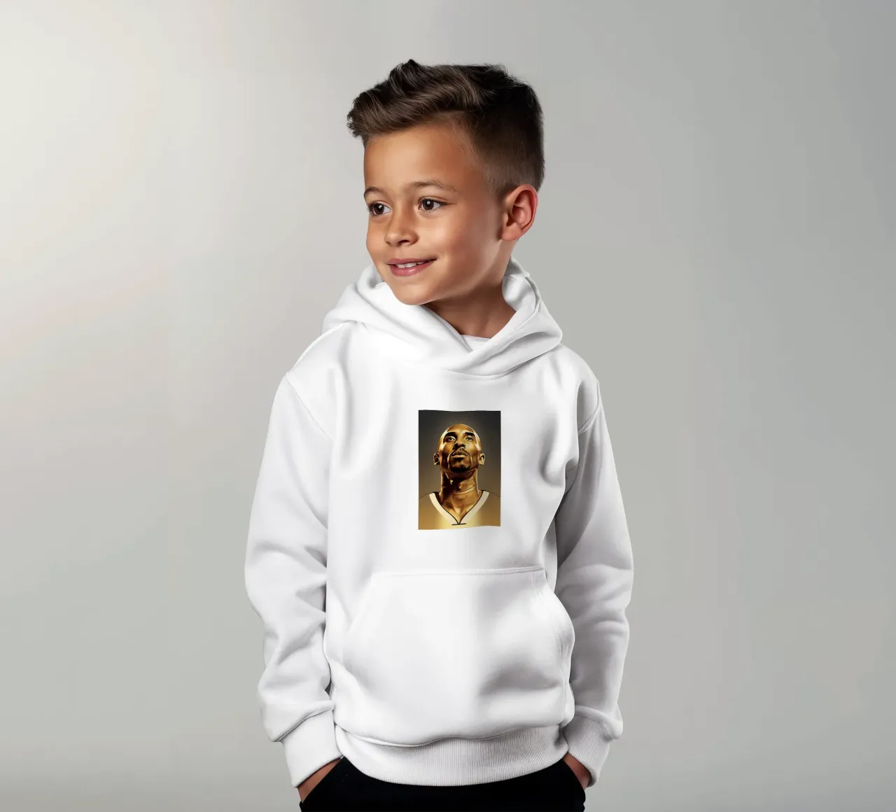Kobe Bryant portrait (7) felpa bambino con cappuccio da Lembayung art