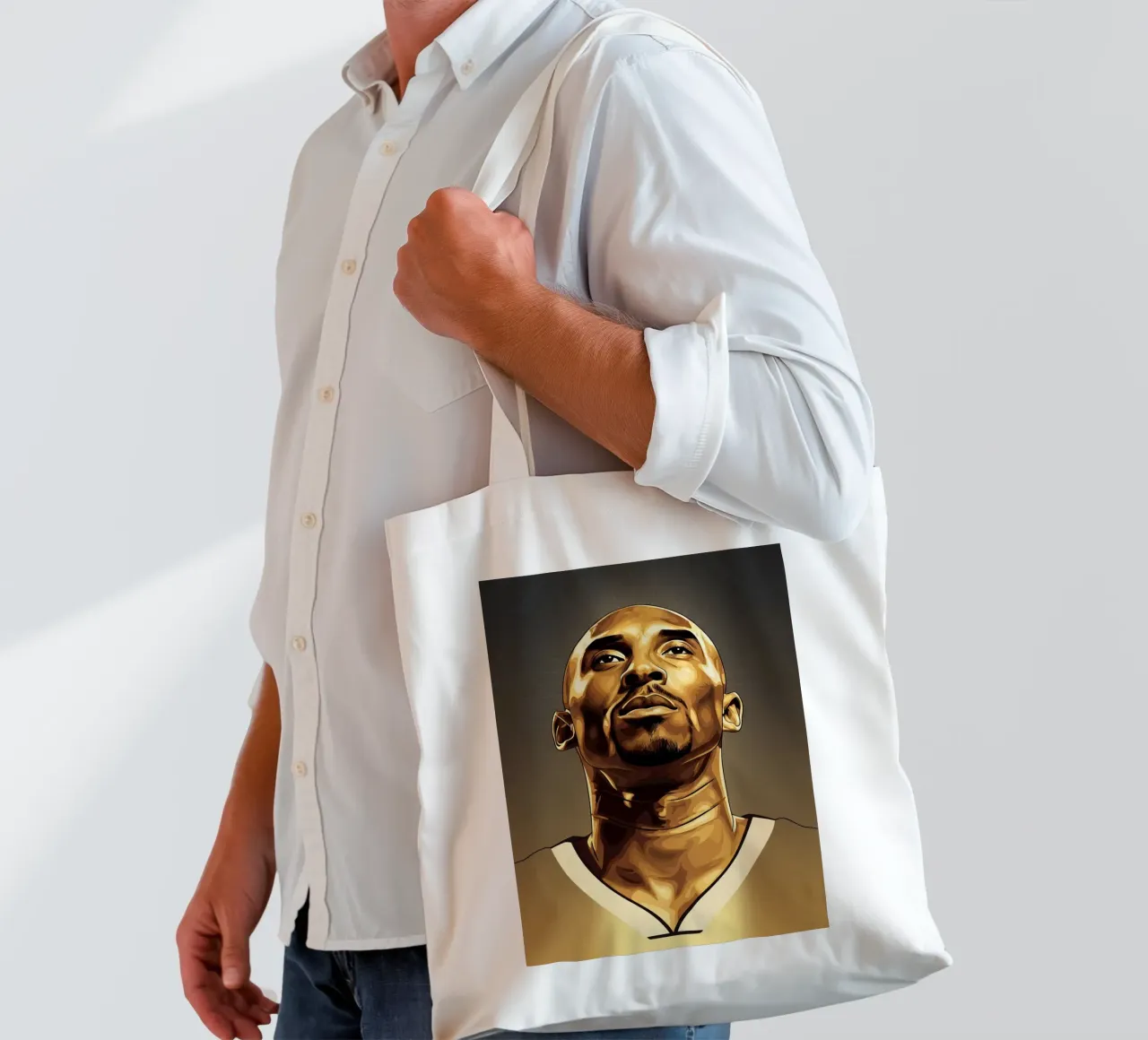 Kobe Bryant portrait (7) borsa in juta da Lembayung art