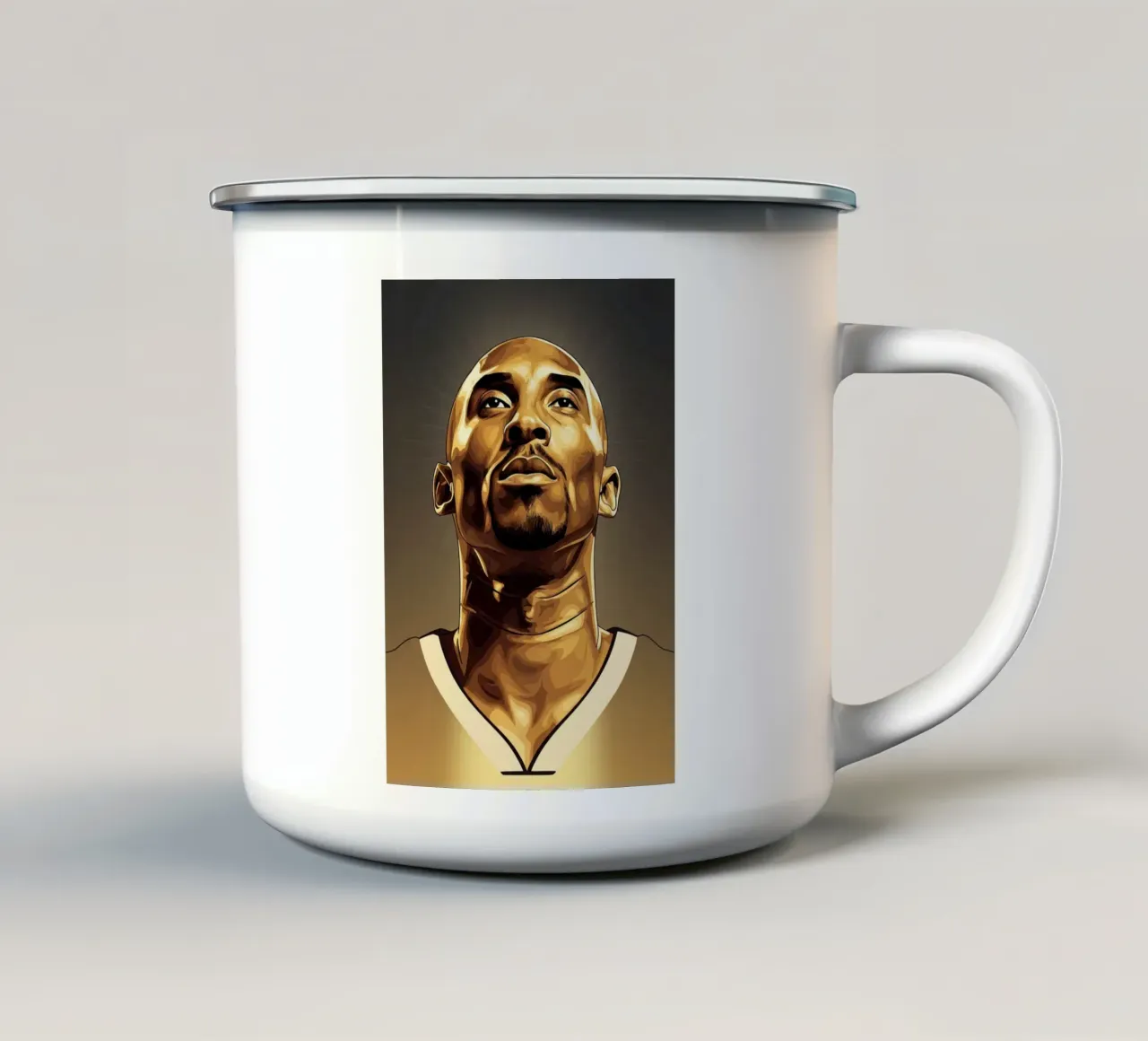 Kobe Bryant portrait (7) emaille mok van Lembayung art