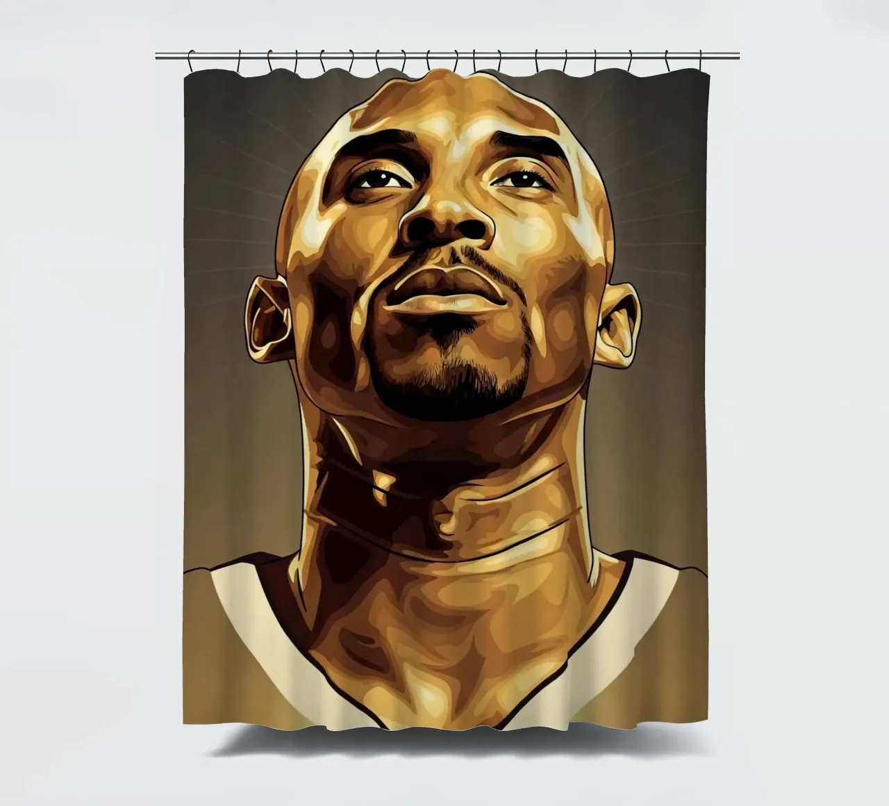 Kobe Bryant portrait (7) tenda da doccia da Lembayung art