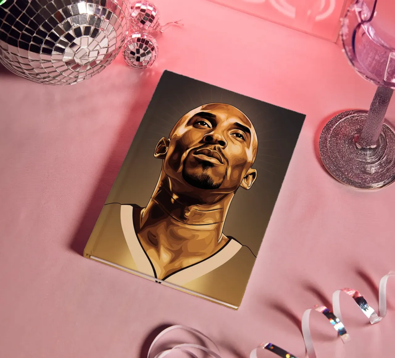 Kobe Bryant portrait (7) notebook by Lembayung art