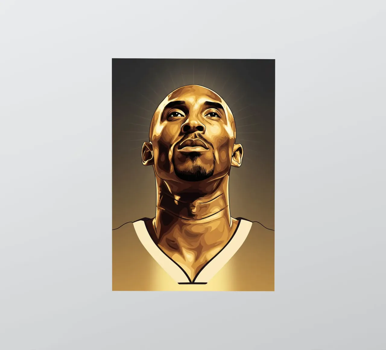 Kobe Bryant portrait (7) Sticker von Lembayung art