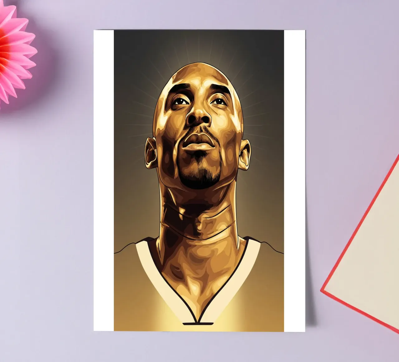 Kobe Bryant portrait (7) Stickerbogen von Lembayung art
