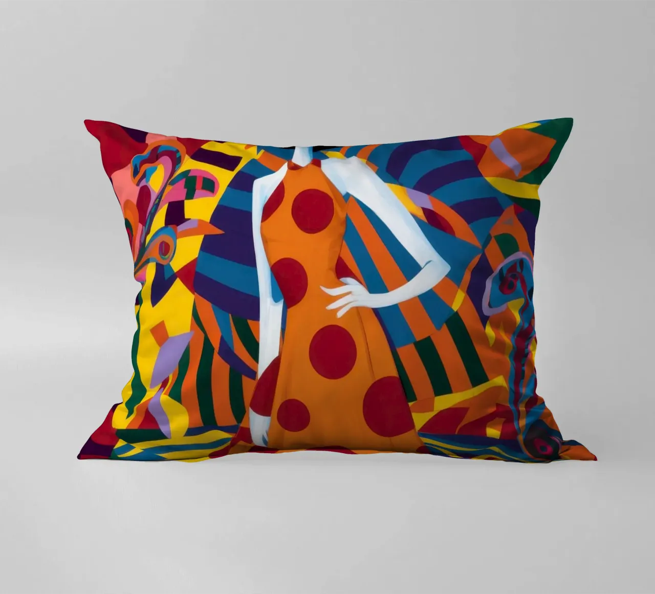 Fantasia in PolkaDot decorative cushion by Prism Ritual