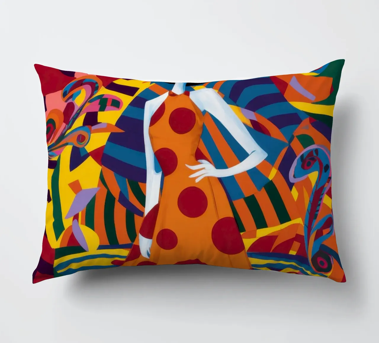 Fantasia in PolkaDot decorative cushion by Prism Ritual