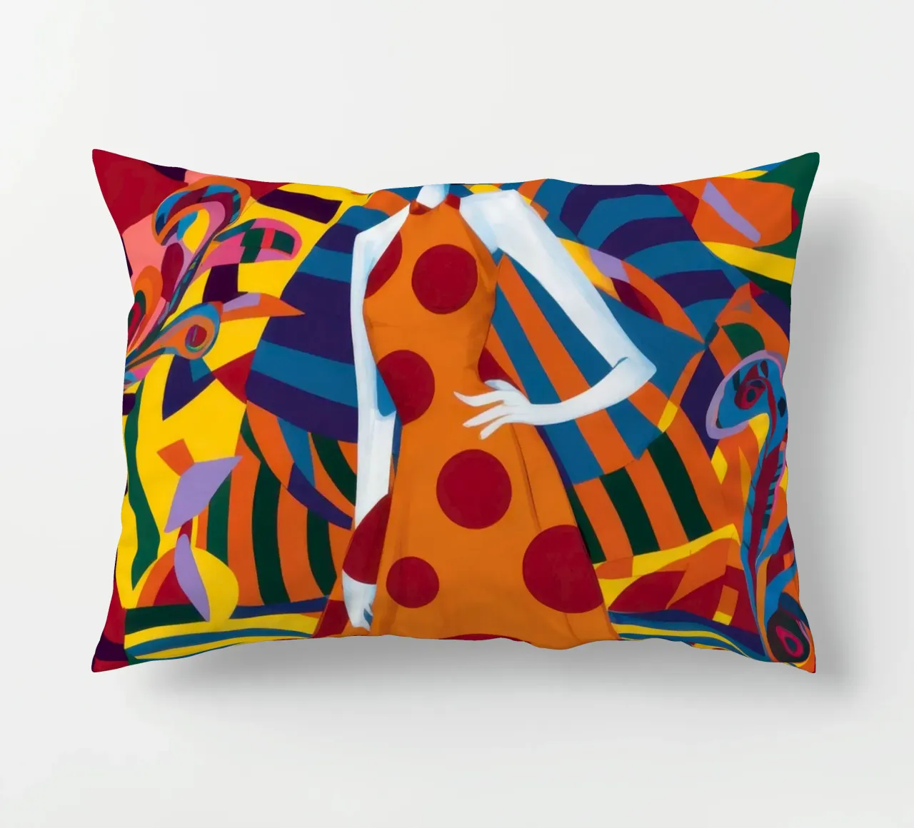 Fantasia in PolkaDot decorative cushion by Prism Ritual