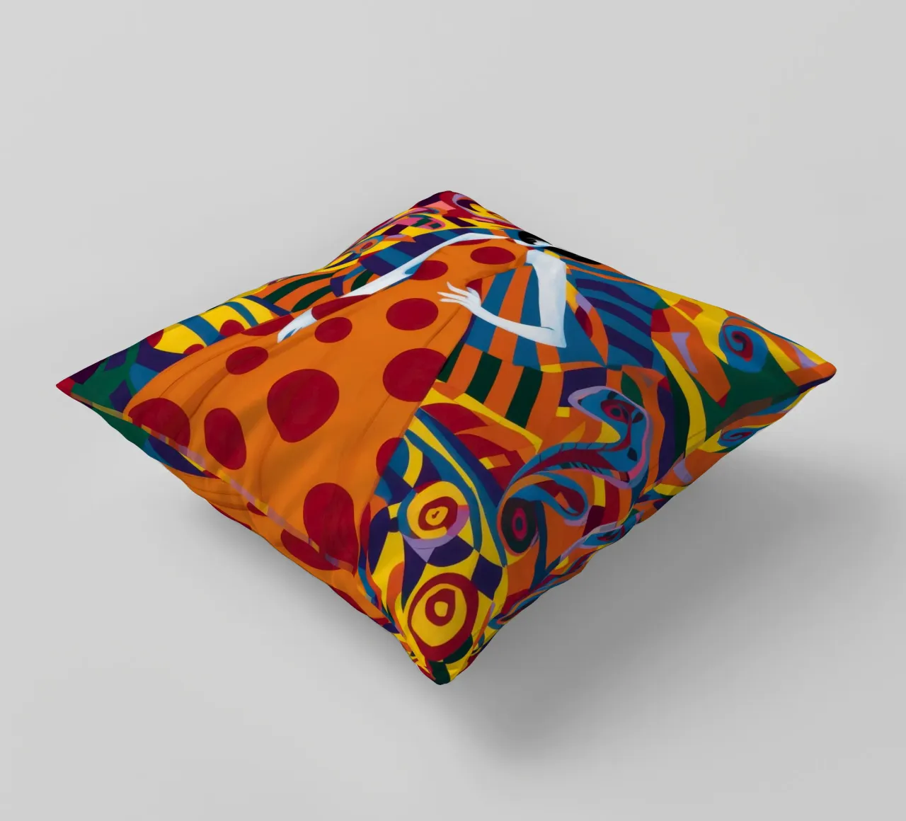 Fantasia in PolkaDot decorative cushion by Prism Ritual