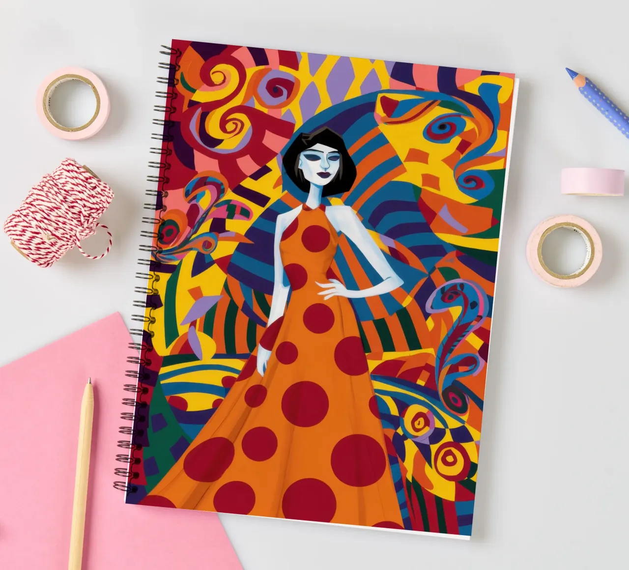 Fantasia in PolkaDot spiral notebook by Prism Ritual