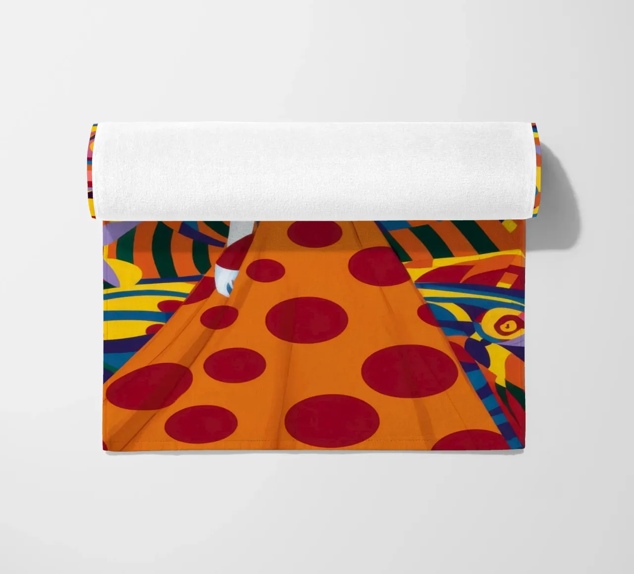 Fantasia in PolkaDot beach towel by Prism Ritual