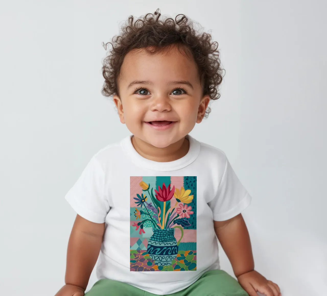 Intricate Vase Bouquet baby t-shirt by Frosh Pallete