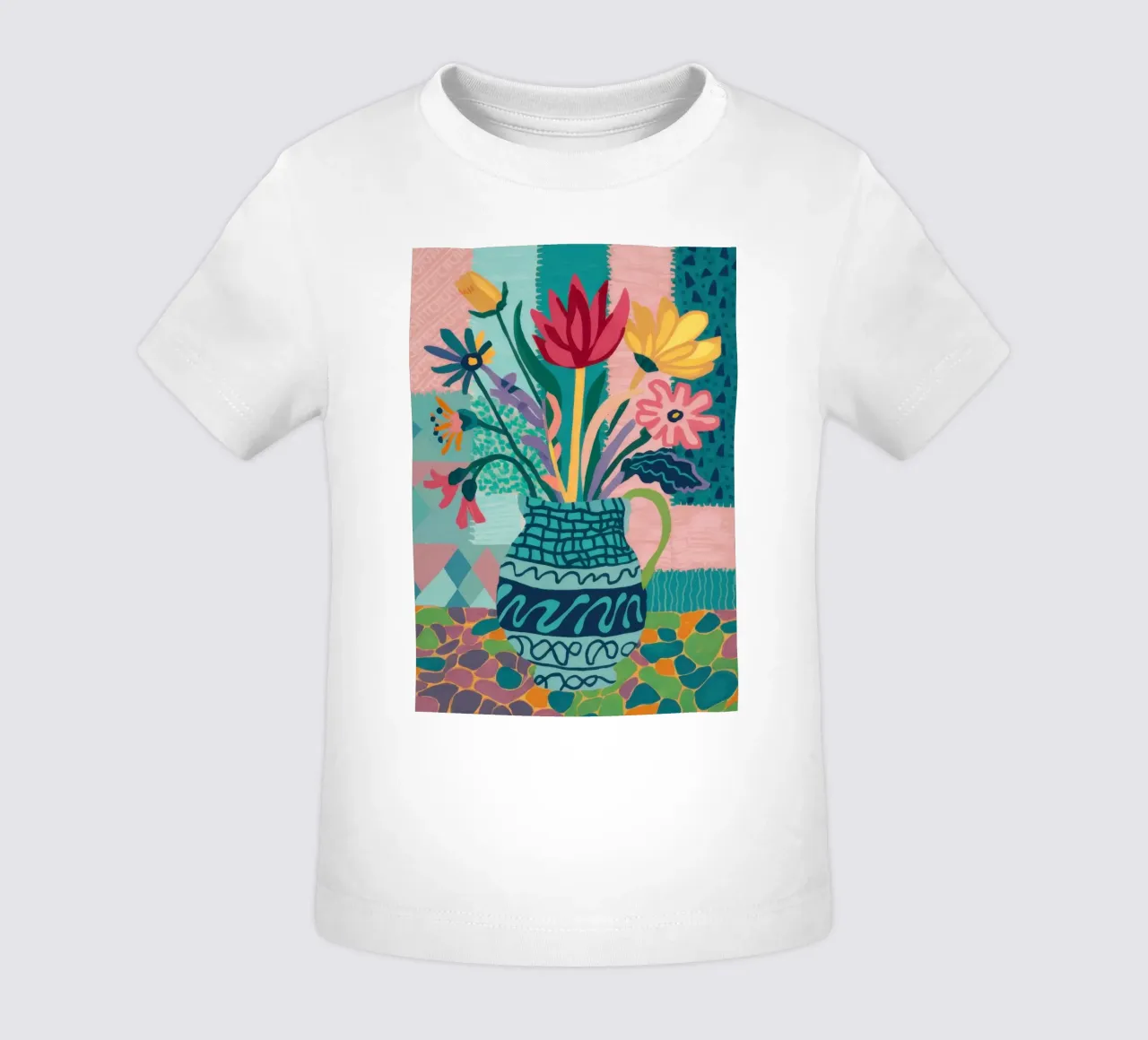 Intricate Vase Bouquet baby t-shirt by Frosh Pallete