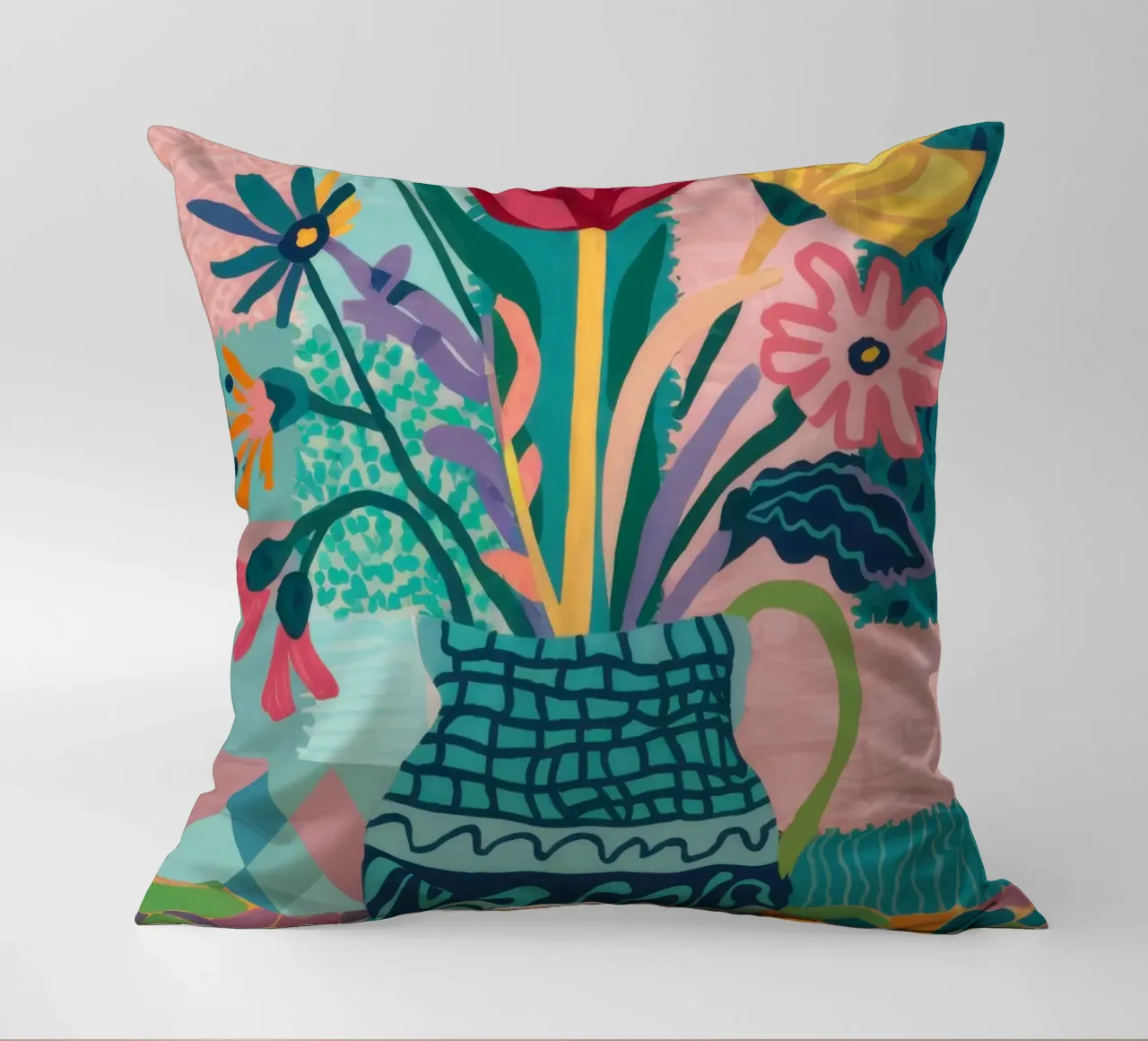 Bouquet di vasi intricati cuscino da Frosh Pallete